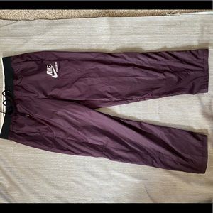 Nike purple wind breaker jogger pant